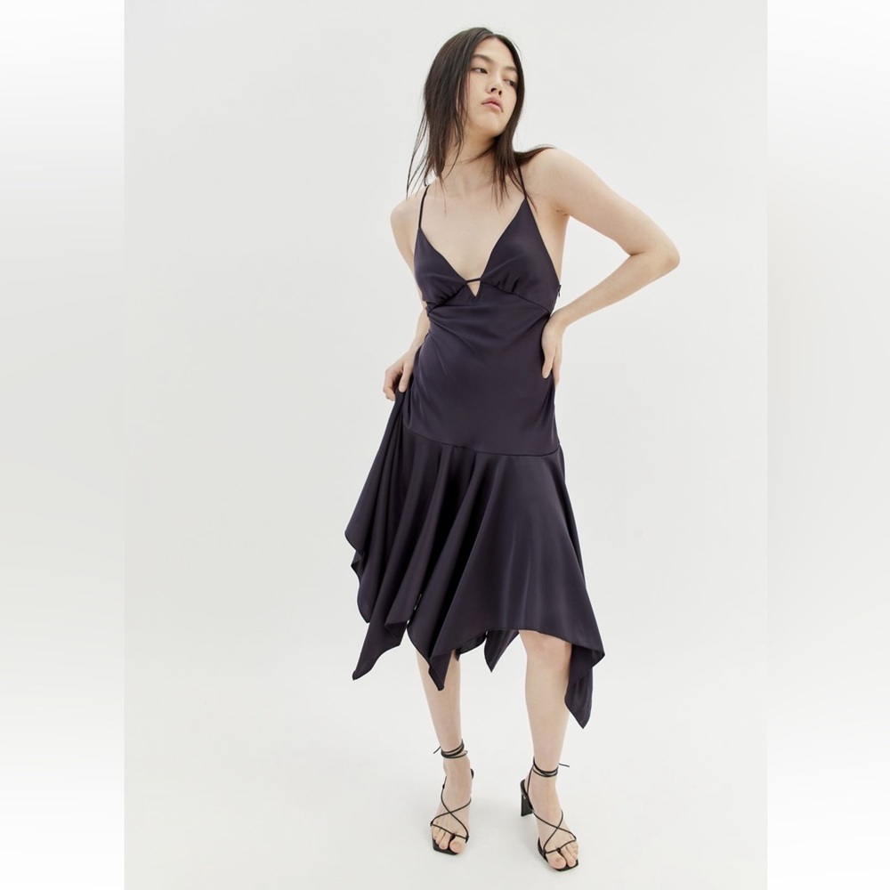 Urban Outfitters satin midi dress (LIGHT BLUE)